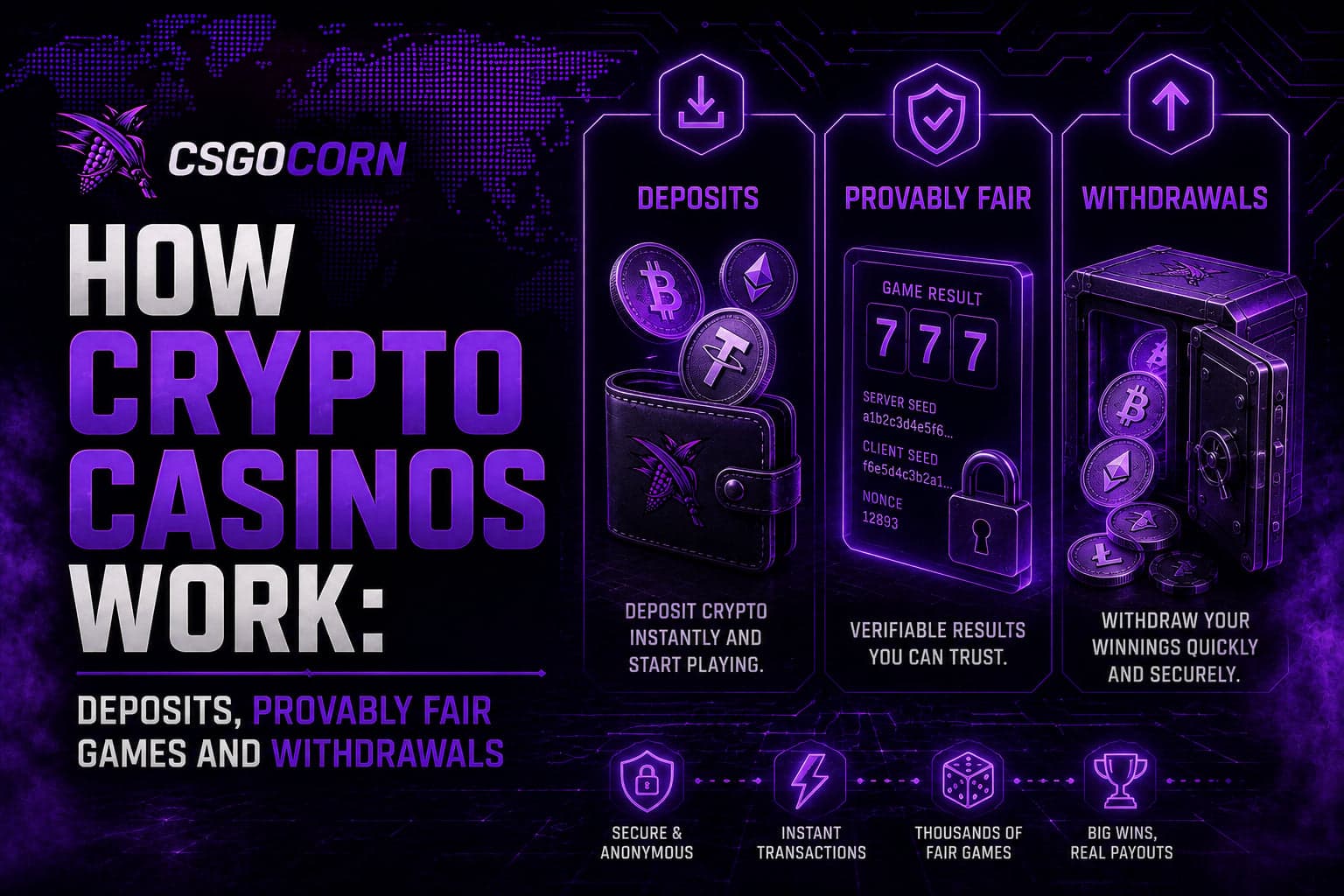 How Crypto Casinos Work: Deposits, Provably Fair Games and Withdrawals