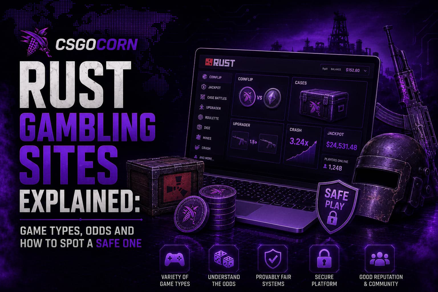 Rust Gambling Sites Explained: Game Types, Odds and How to Spot a Safe One